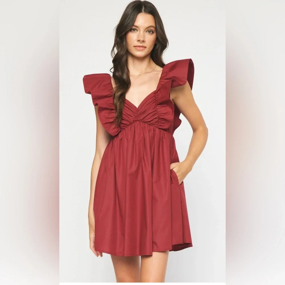 Entro Sunset Ruffle Mini Dress - Picture 3 of 16